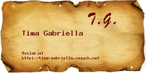 Tima Gabriella névjegykártya